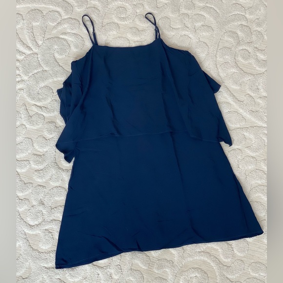 Splendid Tiered Spaghetti Strap Navy Dress - Picture 4 of 4